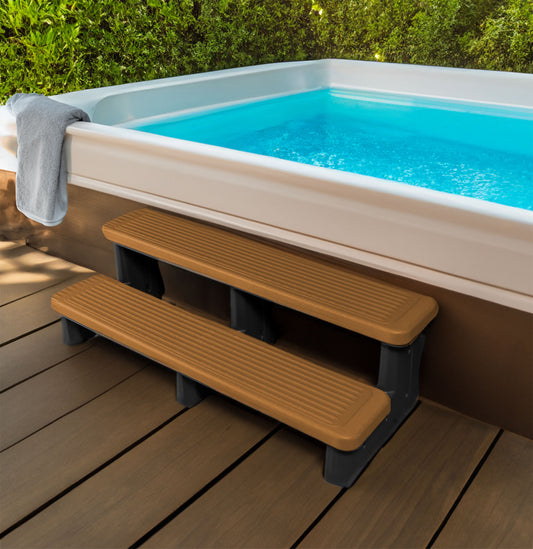 Why PowerStep Designer Series Spa Steps Are a Must-Have for Backyard Spa Décor