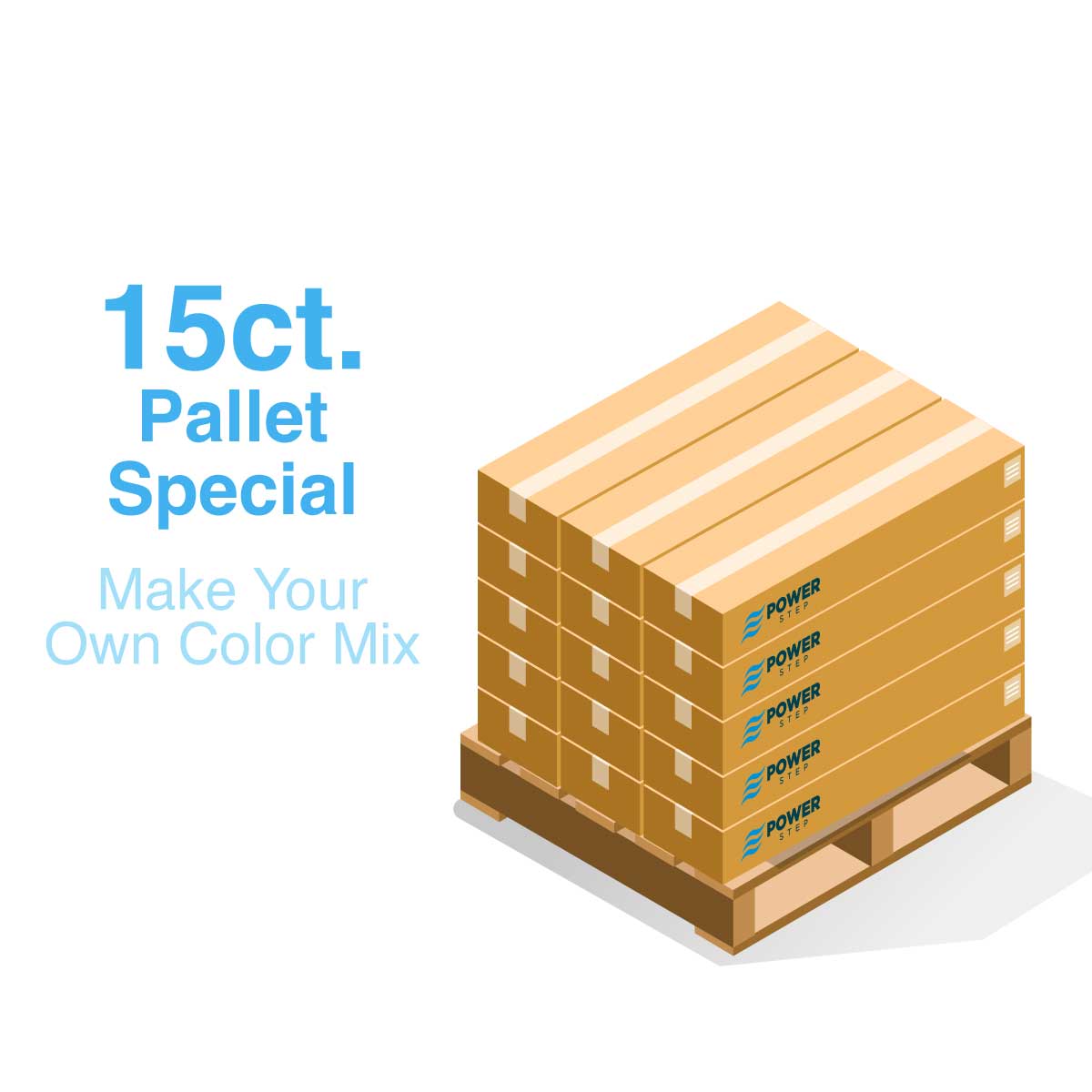 Power Step Spa Stair Single pallet, 15 boxes